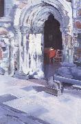 Francis Campbell Boileau Cadell Interior of Iona Abbey Sweden oil painting reproduction